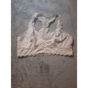 Felina Lingerie C2844B Wireless Bralette S White Lace Bra Racerback